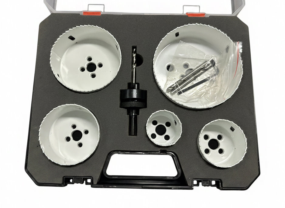 6 piece Bi-Metal Hole Saw Drill Bit Set