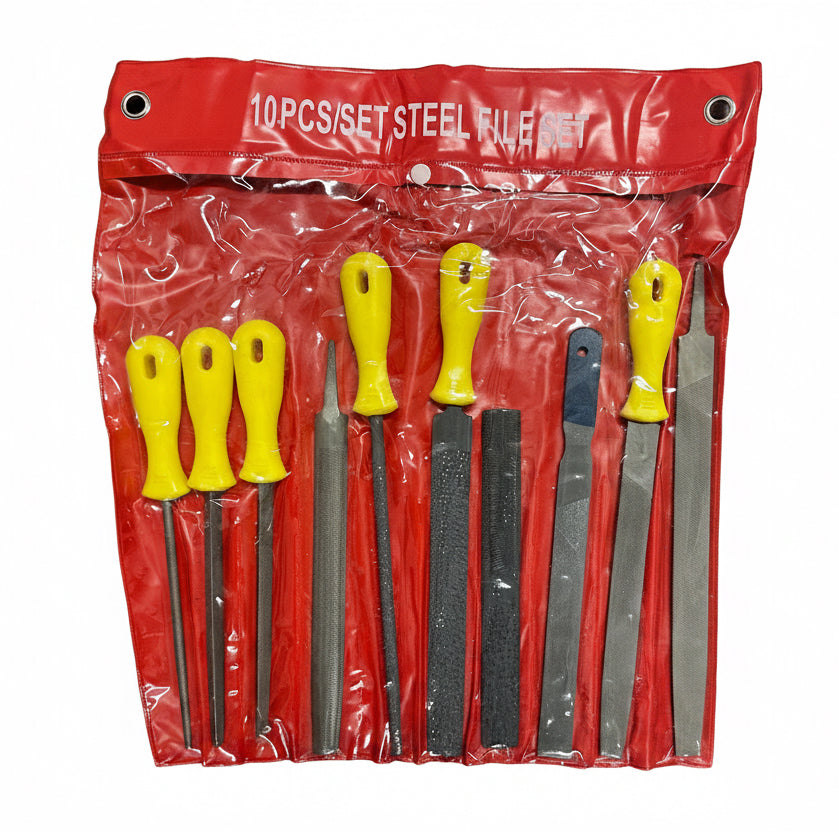 10pc 300mm Flat Half Round Flat Triangle File & Rasp Set