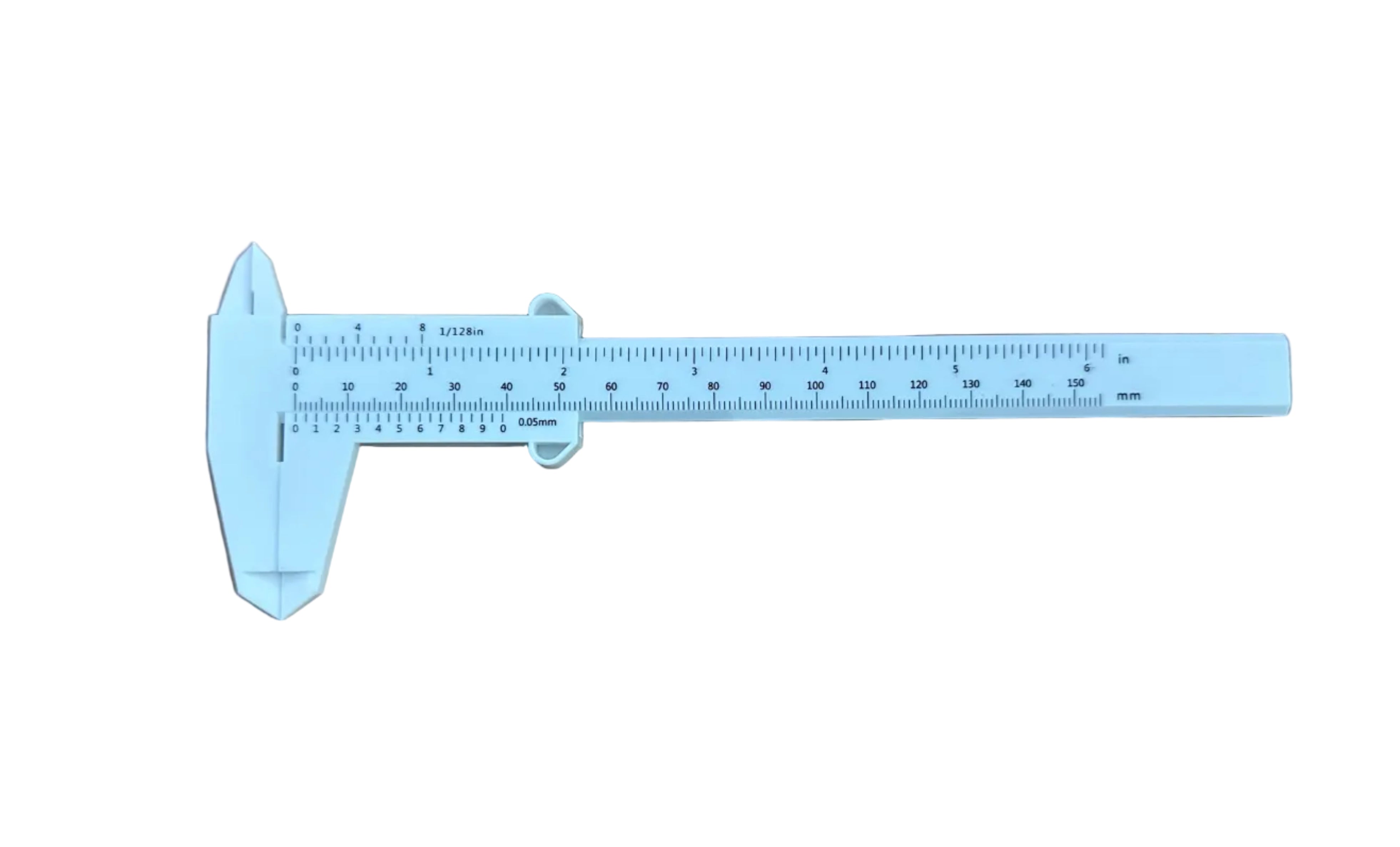 Plastic Vernier Caliper 150mm 6" Imperial Metric