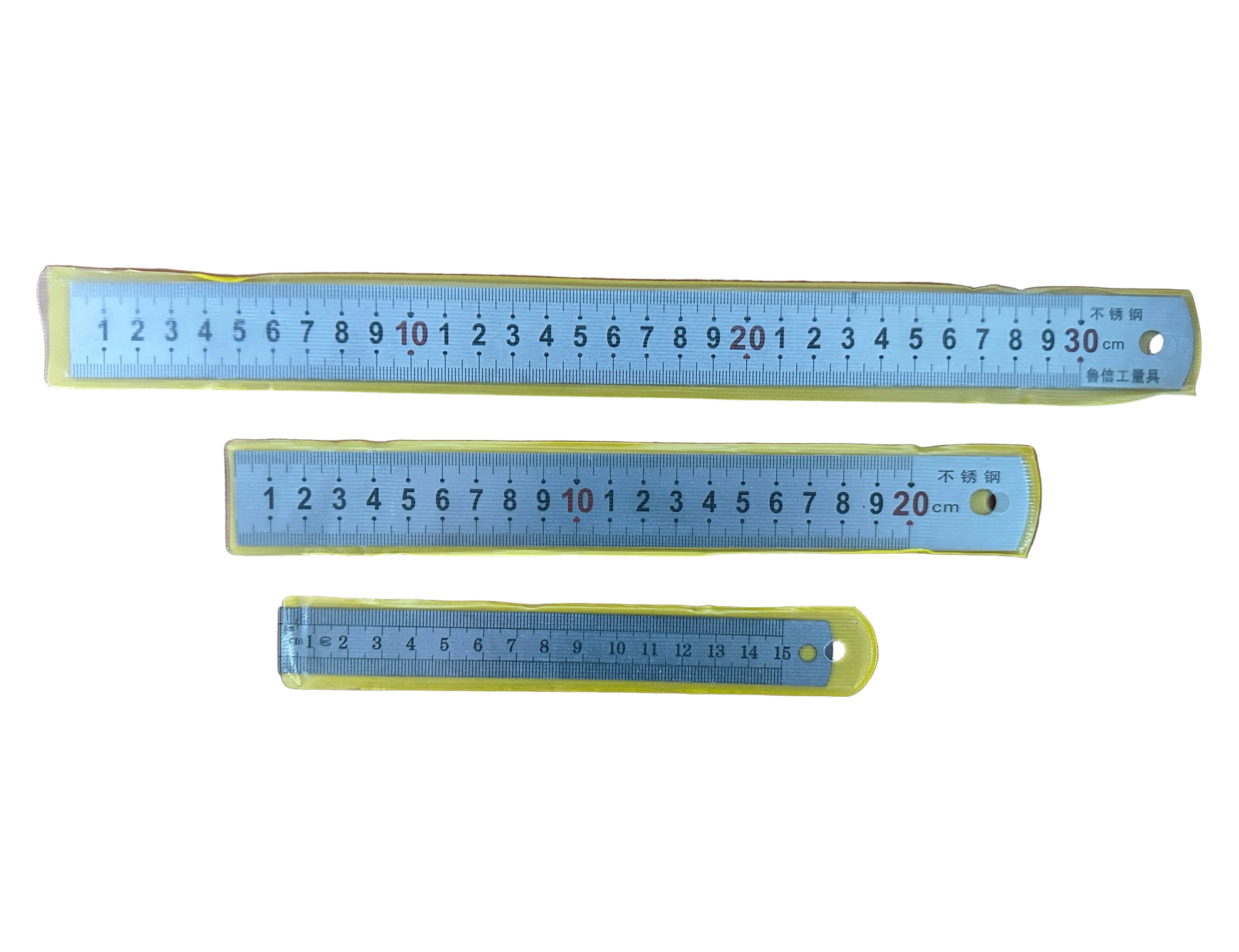 15cm 20cm 30cm Stainless Steel Ruler Double Sided