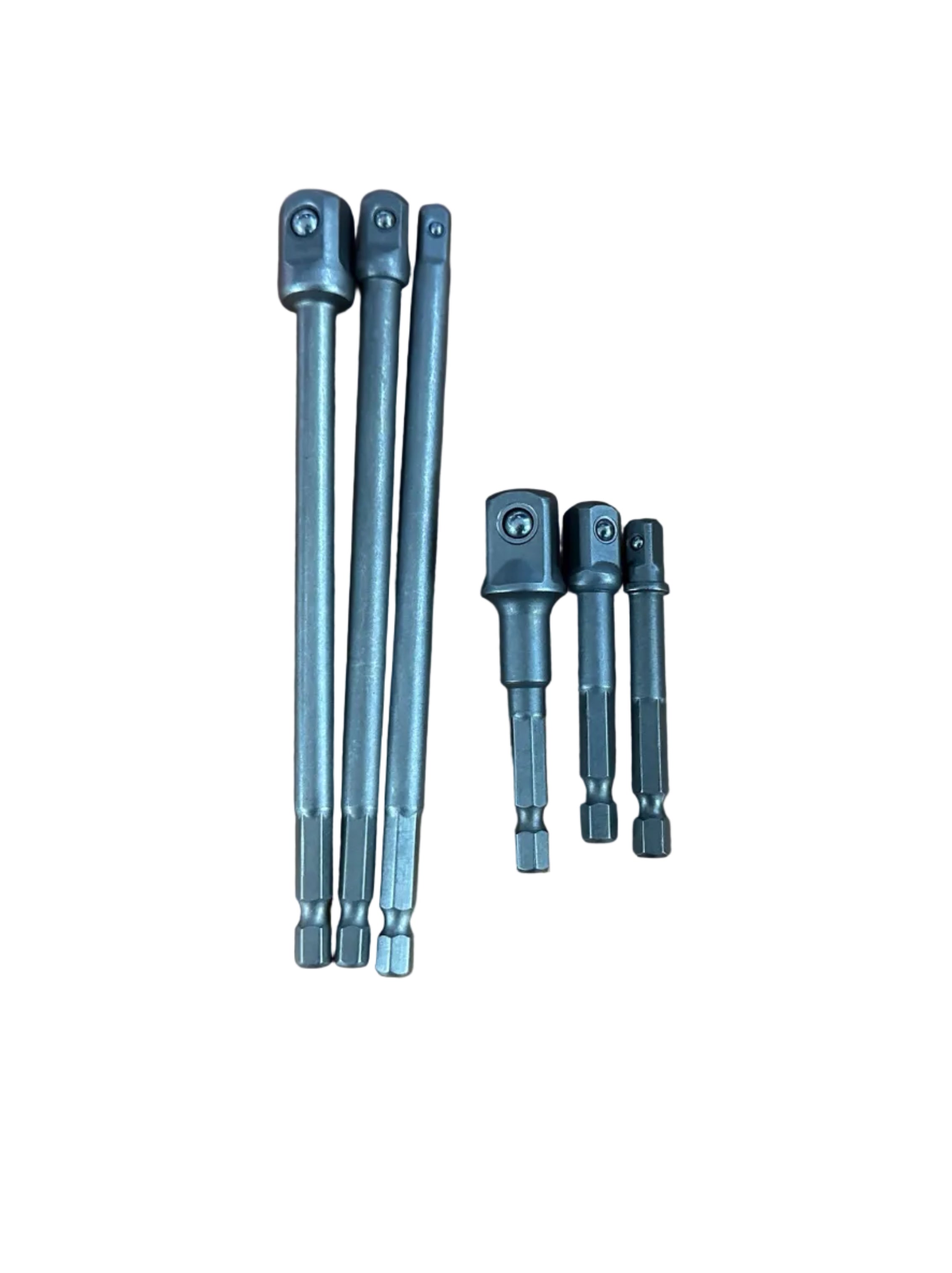 6x Set of Drill Socket Adapter Long + Short Extension Impact Bits
