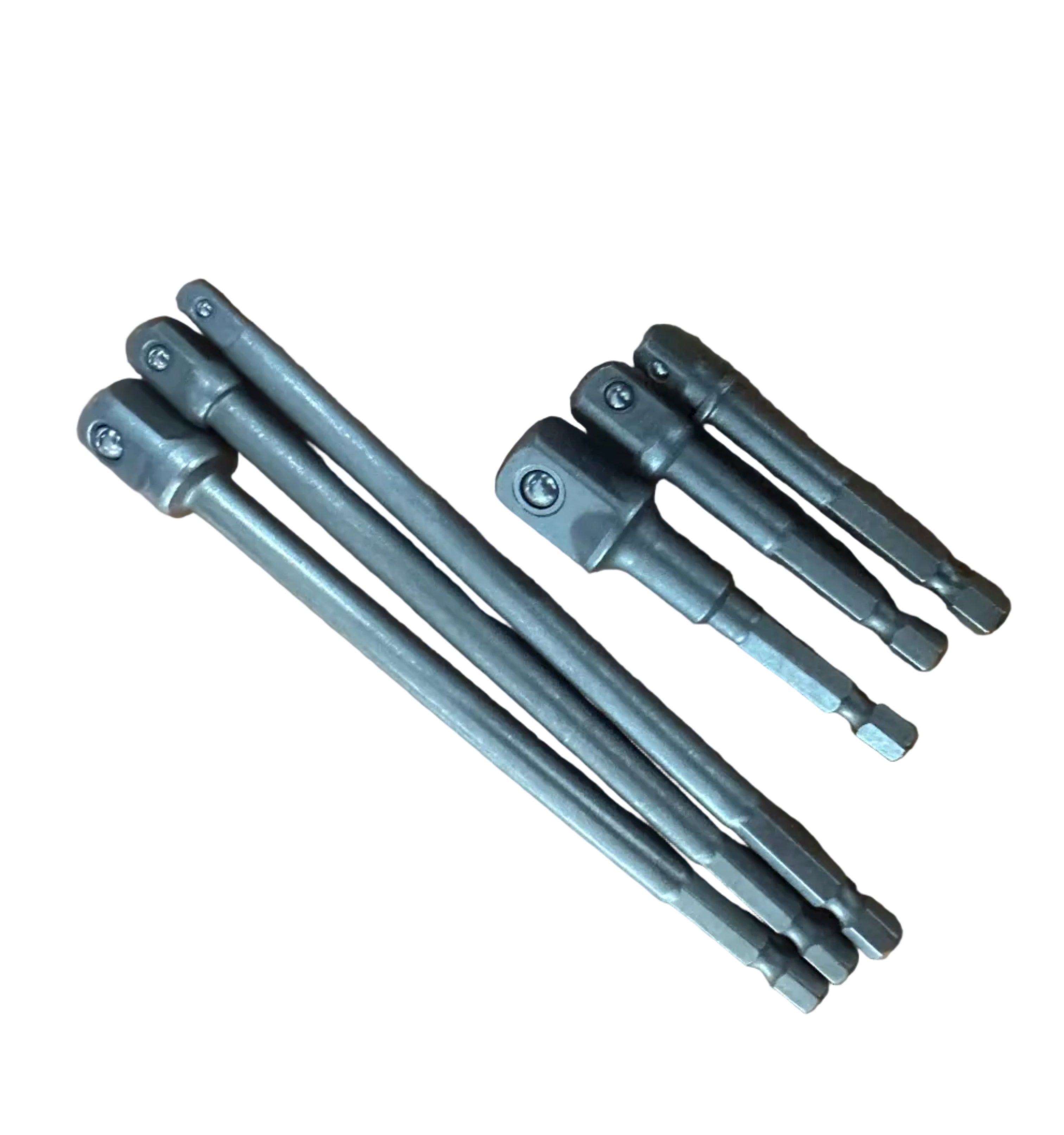 6x Set of Drill Socket Adapter Long + Short Extension Impact Bits