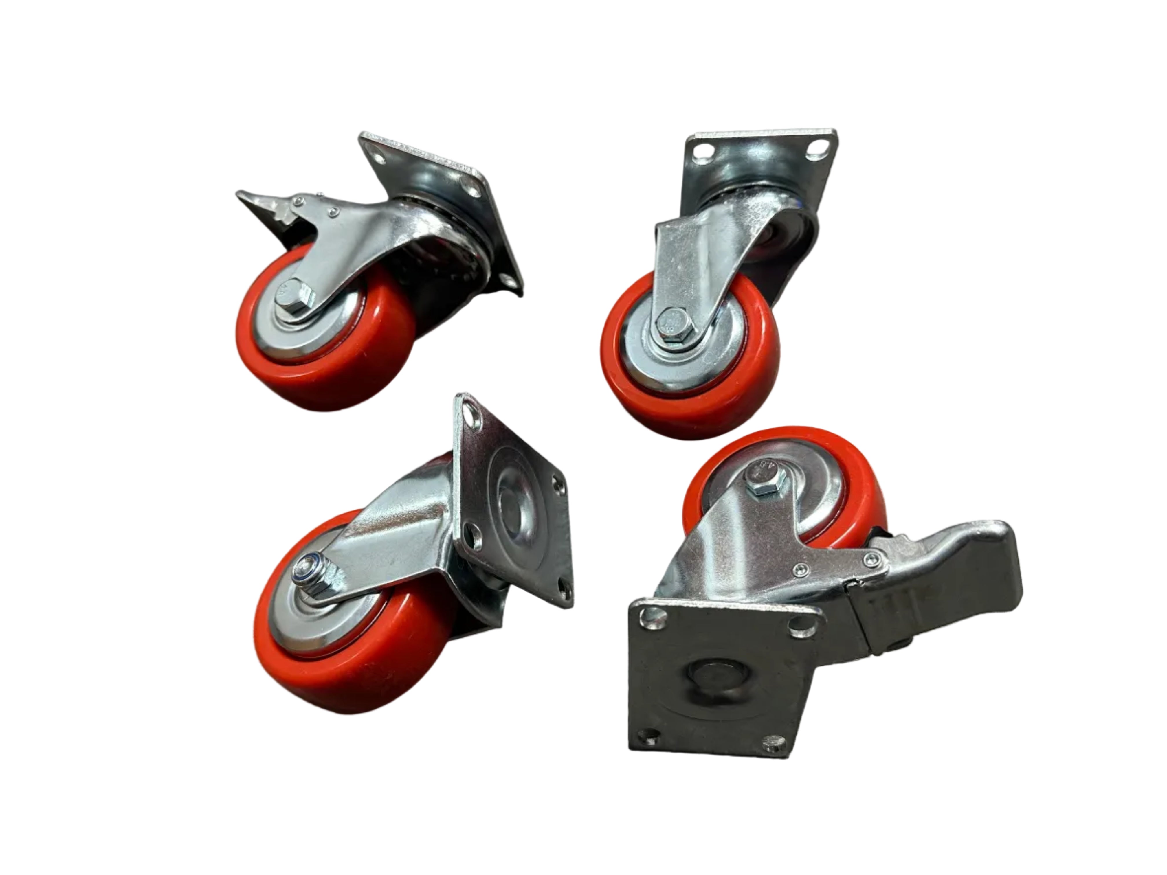 3" (75mm) Heavy Duty Swivel Castor Wheels - Set of 4