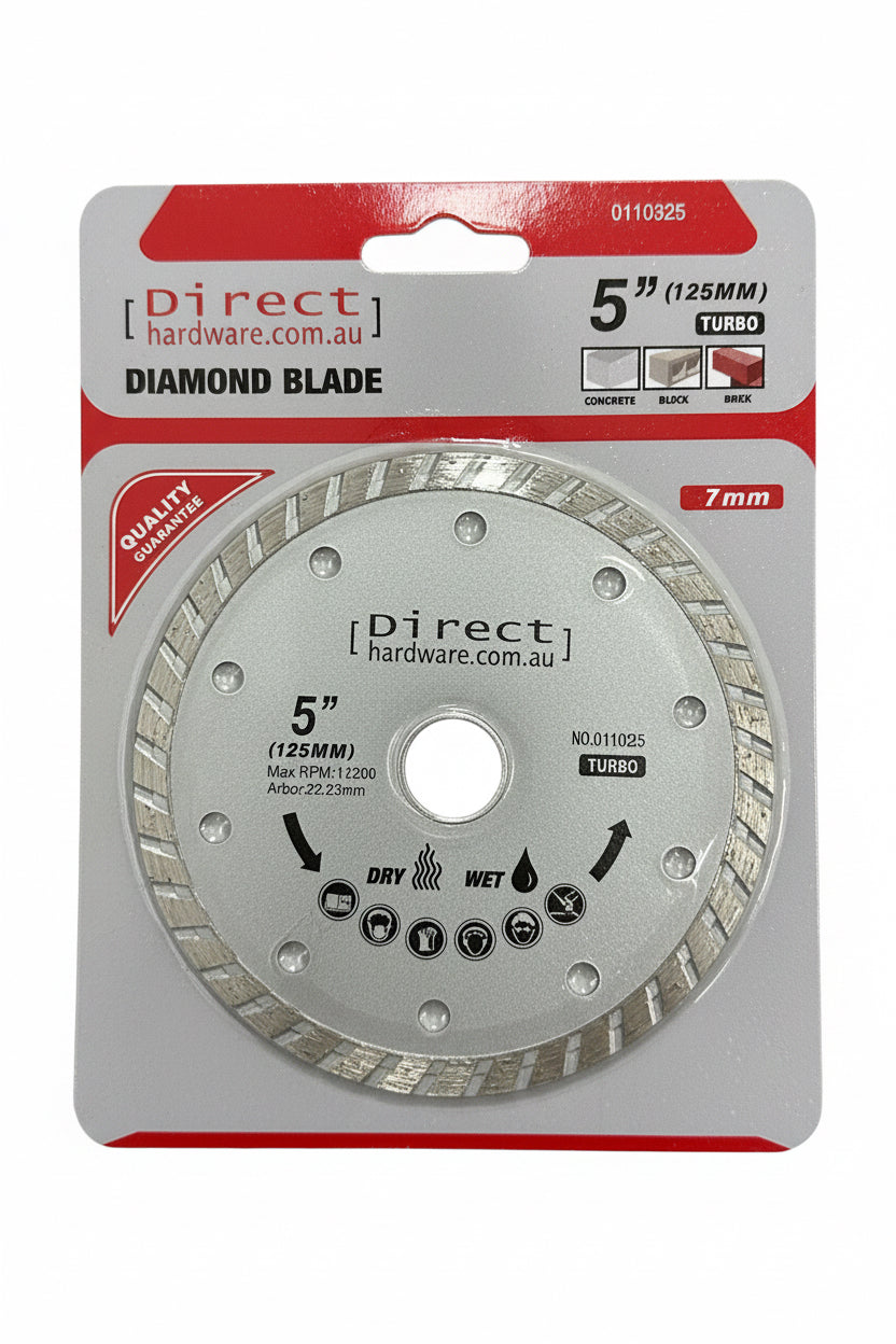 Grinder Blades - 125mm Masonry Diamond (Turbo)