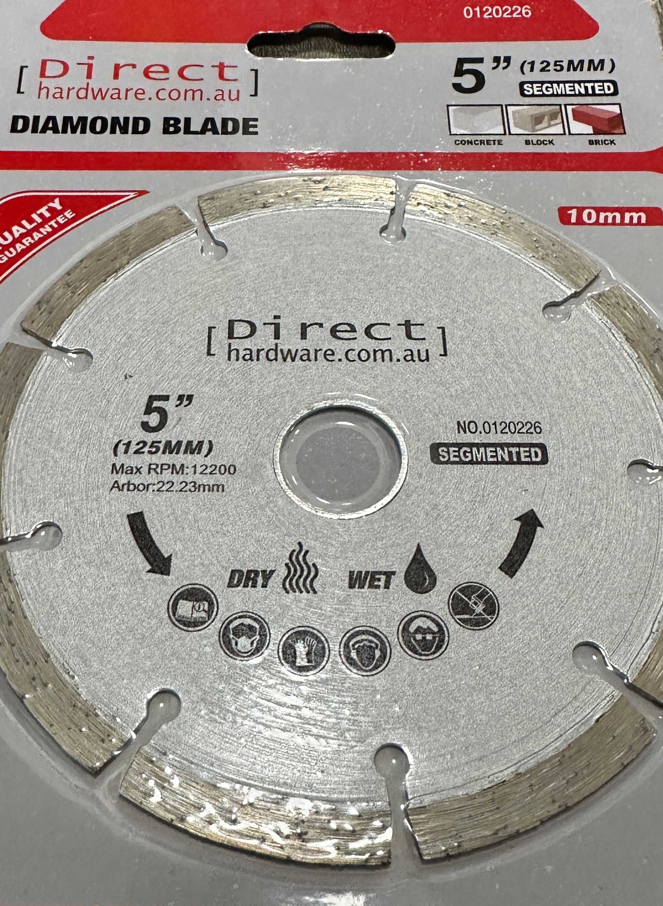 Grinder Blades - 125mm Masonry Diamond (Segmented) HOT PRESSED