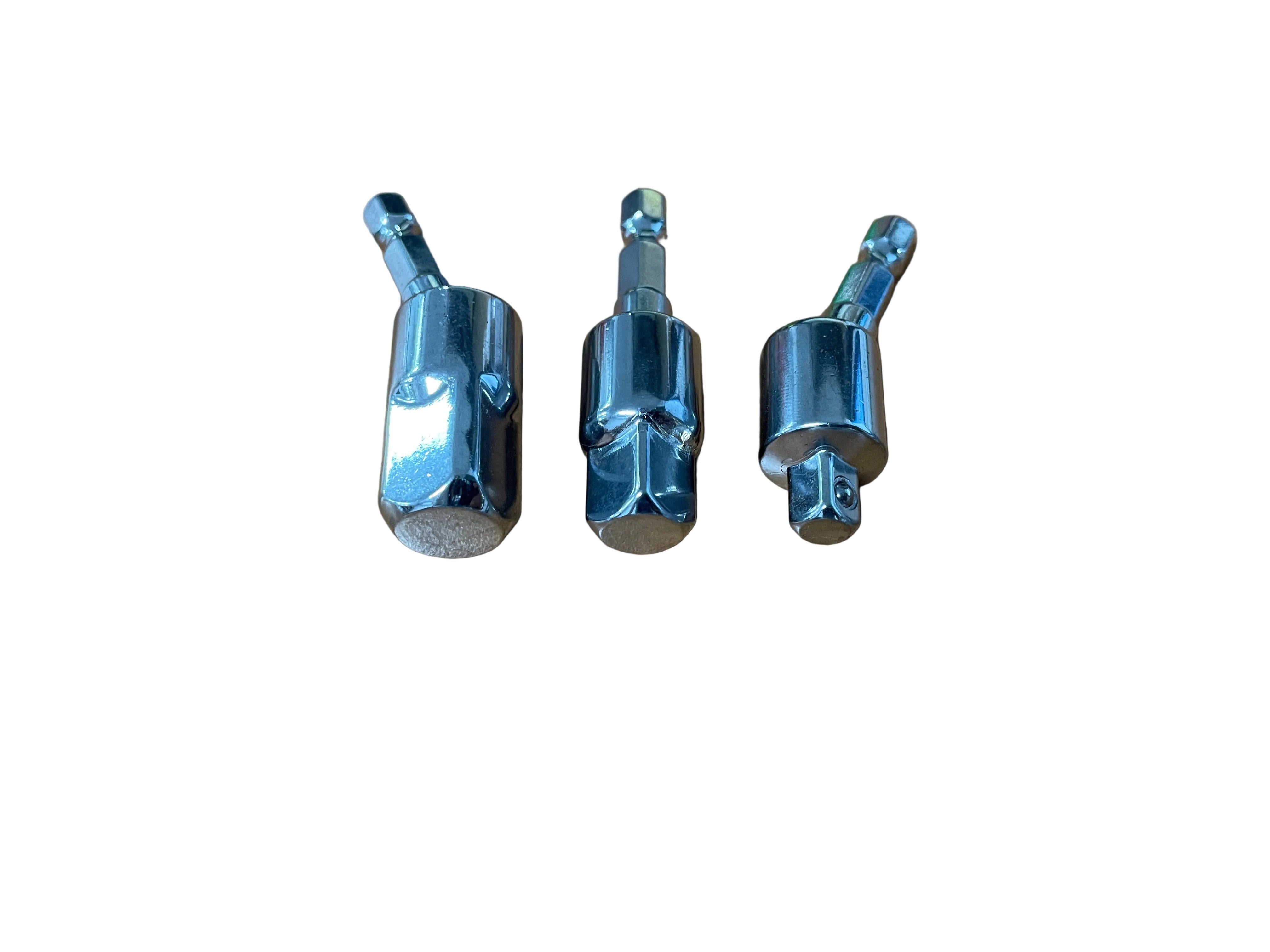 x3 Set 1/2" 1/4" 3/8" Swivel Socket Adaptor Set Hex Shank Bits