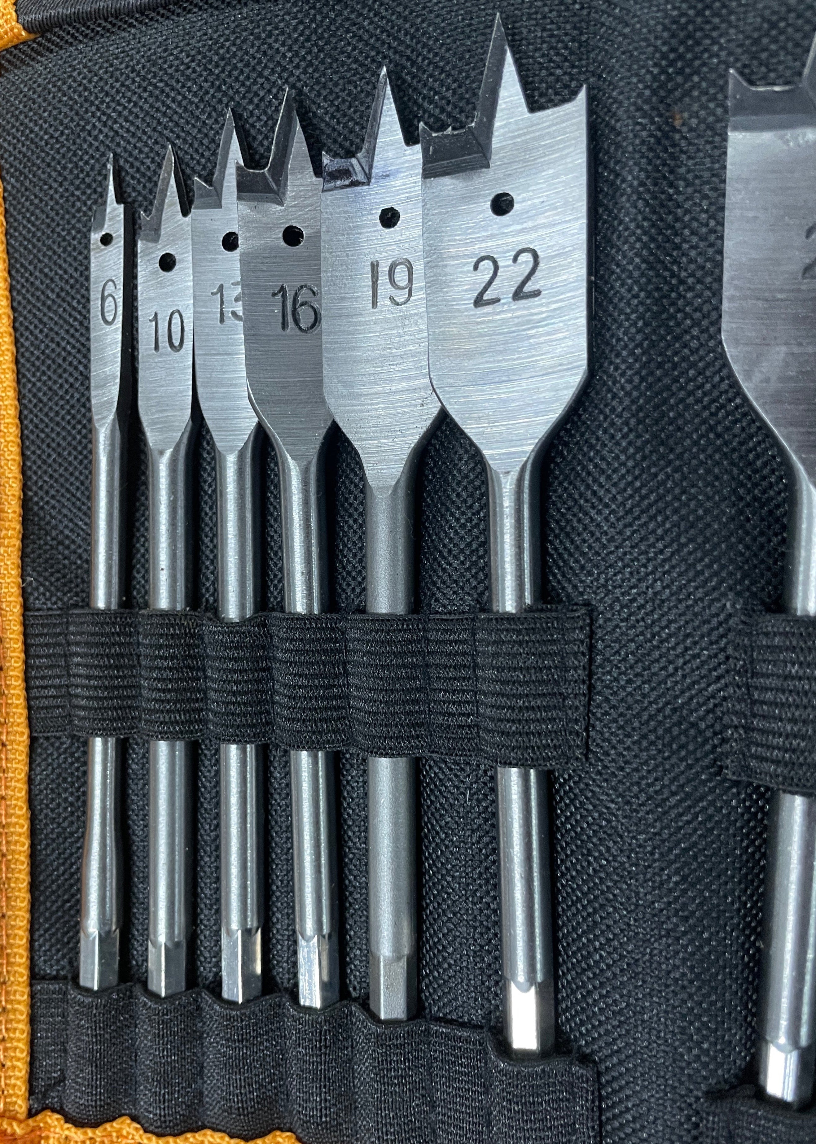 11Pc 6-38mm Spade Bit Set Hex Shank + Extension