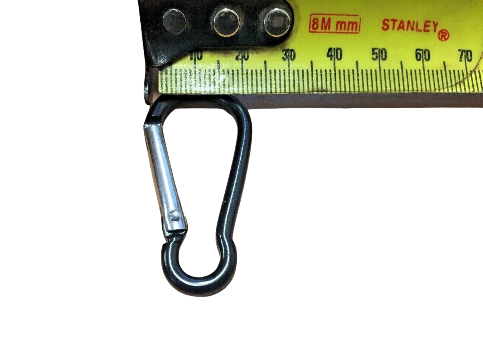 Carabiner Snap Hook Clip Black Key Ring Clasp 47 x 24mm