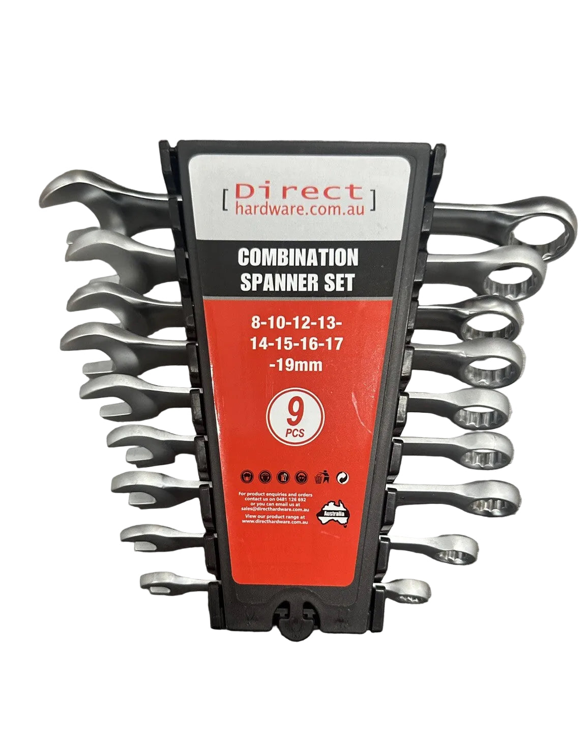 8-19mm Metric Combination Spanner Wrench - 9pcs Set