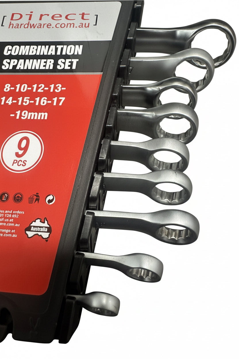 8-19mm Metric Combination Spanner Wrench - 9pcs Set