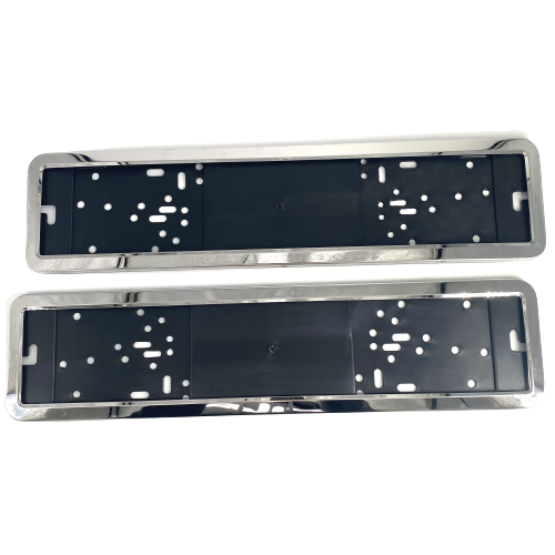 European Number License Plate Cover Chrome