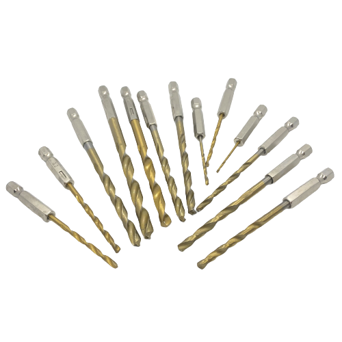 Quick Change Hex Drill Bits. - 13 Piece Set