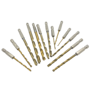 Quick Change Hex Drill Bits. - 13 Piece Set