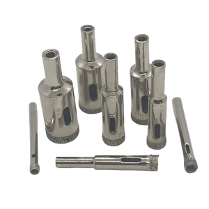 Diamond Tipped Glass Cutter Hole Saw - 8 Piece Set