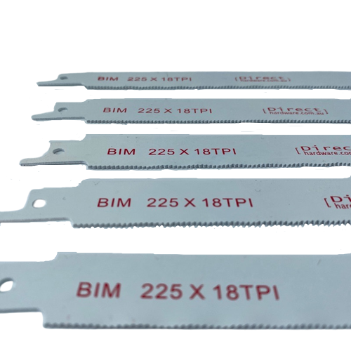 Reciprocating Saw Blades - 225mm / 18TPI (Packs of 5)