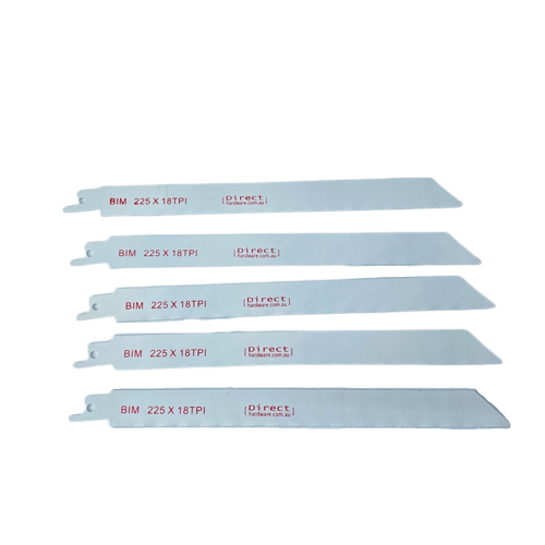 Reciprocating Saw Blades - 225mm / 18TPI (Packs of 5)