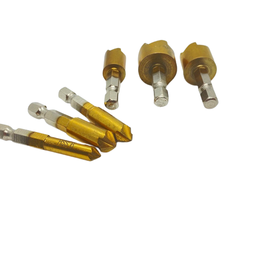 6 Piece Chamfer Countersink Deburring Drill Bit Set