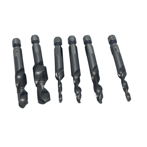 6 Piece Countersink Deburr Set with Hex Shanks