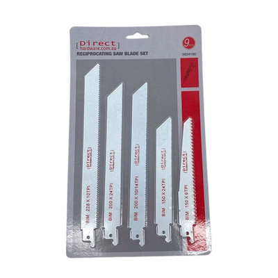 Reciprocating Saw Blades - 9 Piece Multi Pack