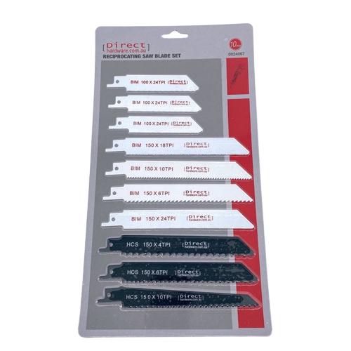 Reciprocating Saw Blades - 10 Piece Multi Pack