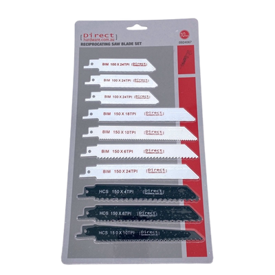 Reciprocating Saw Blades - 10 Piece Multi Pack