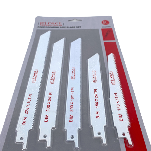 Reciprocating Saw Blades - 9 Piece Multi Pack