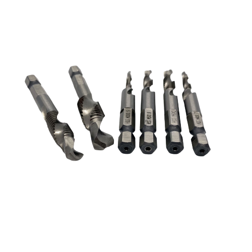 6 Piece Countersink Deburr Set with Hex Shanks