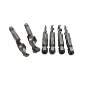 6 Piece Countersink Deburr Set with Hex Shanks
