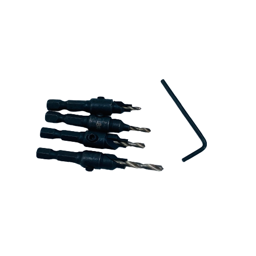4x HSS Screw Countersink Bit Set