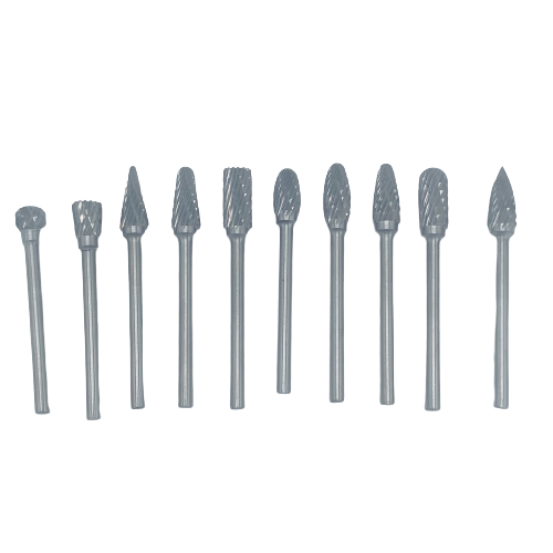 Tungsten Carbide Burrs - 10 Piece Set - Rotary Dremel Tool