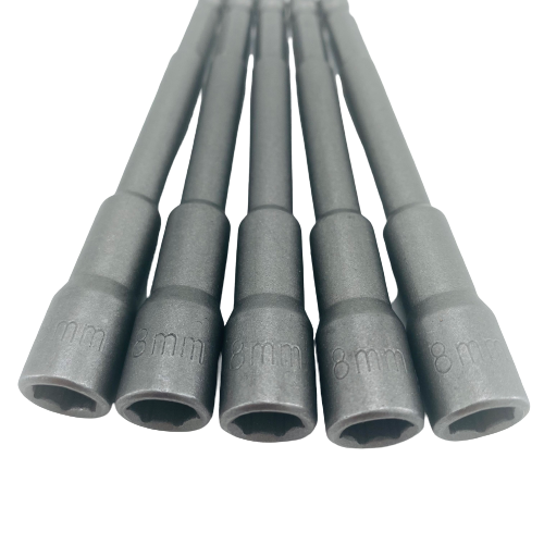 8mm 100mm Long Hex Socket - 5 Pieces