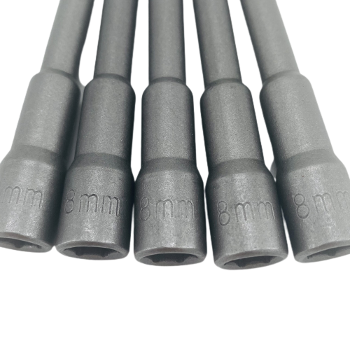 8mm 100mm Long Hex Socket - 5 Pieces