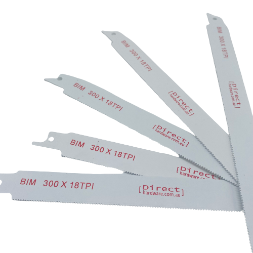 Reciprocating Saw Blades - 300mm / 18TPI (Packs of 5)