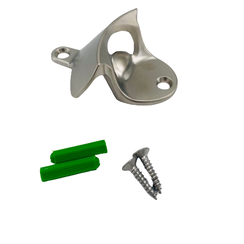 Silver Stainless Steel Wall Mounted Bottle Opener