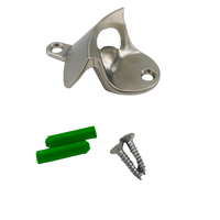 Silver Stainless Steel Wall Mounted Bottle Opener