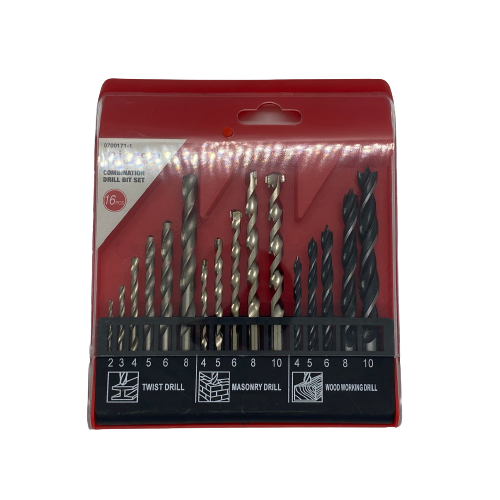 16 Piece Combination Heavy Duty Drill Set