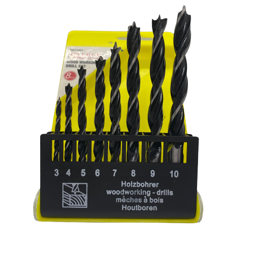8 Piece Wood Working Heavy Duty Drill Set