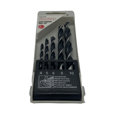 5 Piece Wood Working Heavy Duty Drill Set