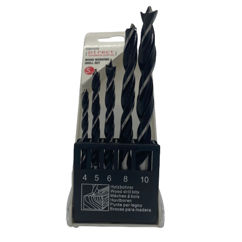 5 Piece Wood Working Heavy Duty Drill Set