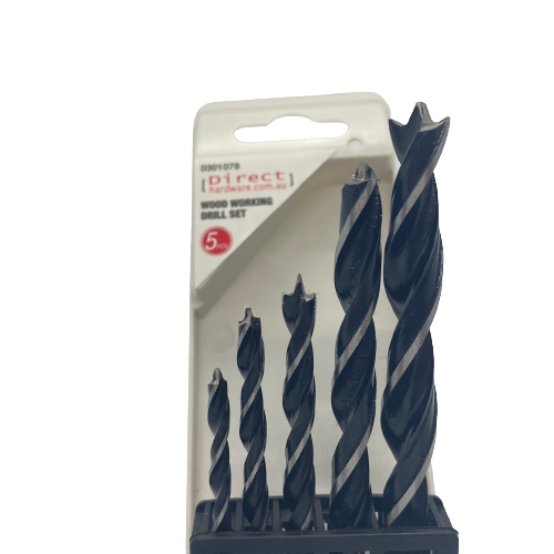 5 Piece Wood Working Heavy Duty Drill Set