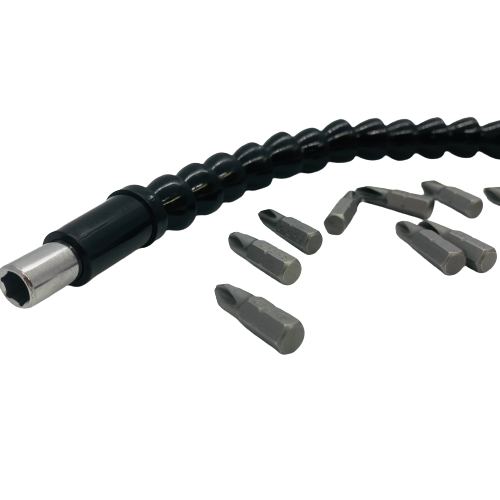 Flexible Drill Bit Extension + 10 x 25mm PH2 Bits