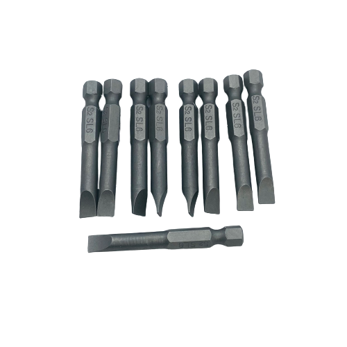 SL6 Straight / Flat Driver Bits (Packs of 10)