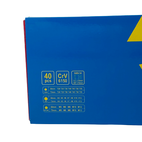 40 Piece Torx Allen Key Hex Socket Set