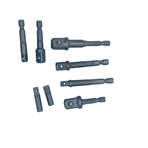 8 piece Drill Adapter Set 1/4" 3/8" 1/2"