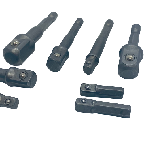 8 piece Drill Adapter Set 1/4" 3/8" 1/2"