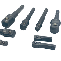 8 piece Drill Adapter Set 1/4" 3/8" 1/2"