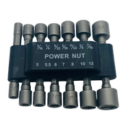 14 Piece Set Tek Roofing Screw Drill Bit Socket