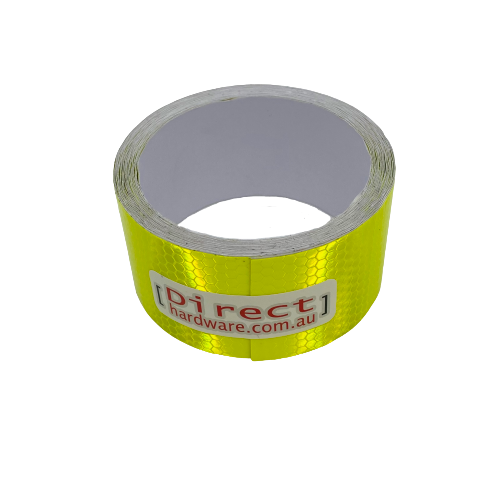 Reflective Tape - Yellow - 50mm Width Adhesive