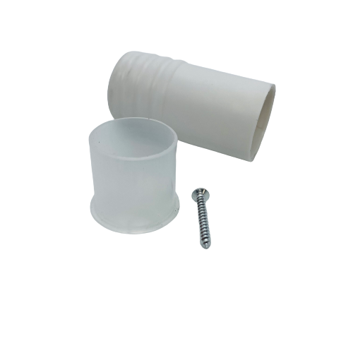 5 x White PVC Stop - 80MM LONG