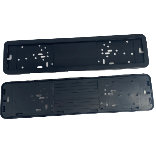 Euro Number License Plate Cover Black